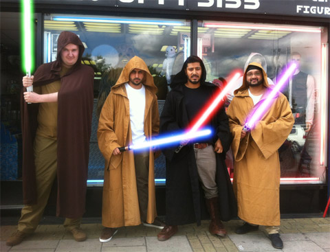 Jedi-Robe.com customers at Secret Cinema Jedi Costumes and Robes at the Star Wars Shop